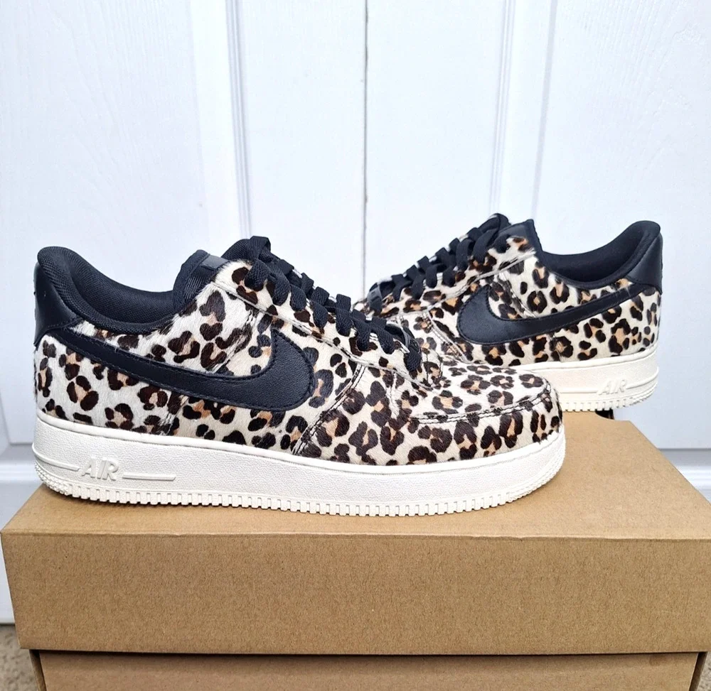 Nike Air Force 1 Animal Pack Snow Leopard Leather 898889-004 size 8.5 Women's